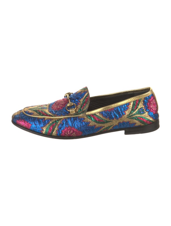 Gucci Horsebit Accent Printed Loafers
