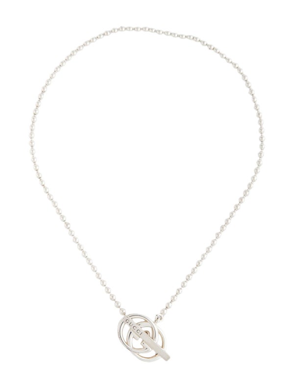 Gucci Interlocking G Logo Britt Toggle Necklace