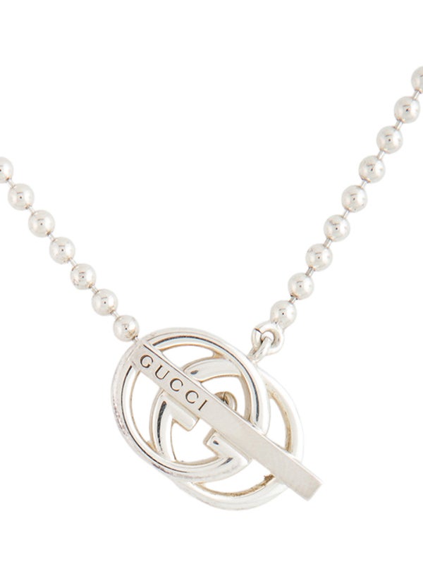 Gucci Interlocking G Logo Britt Toggle Necklace