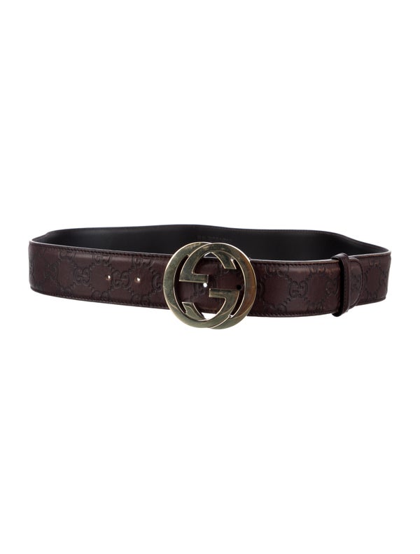 Gucci Interlocking G Logo Leather Belt