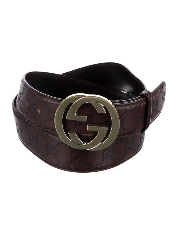 Gucci Interlocking G Logo Leather Belt