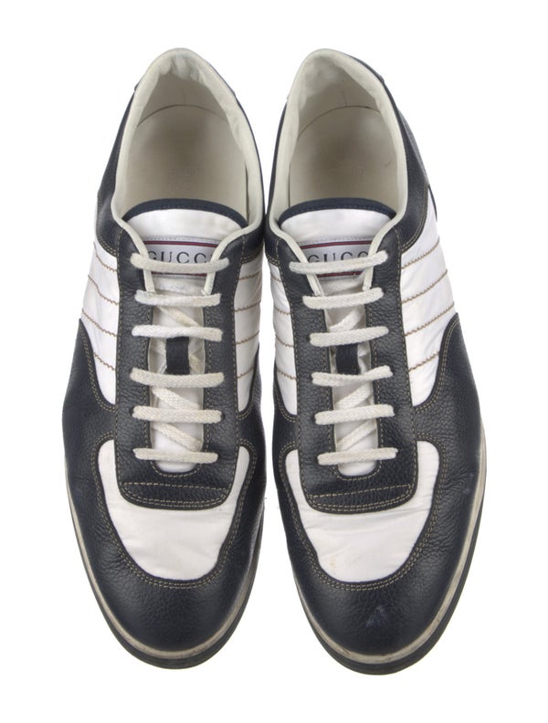 Gucci Leather Colorblock Pattern Sneakers
