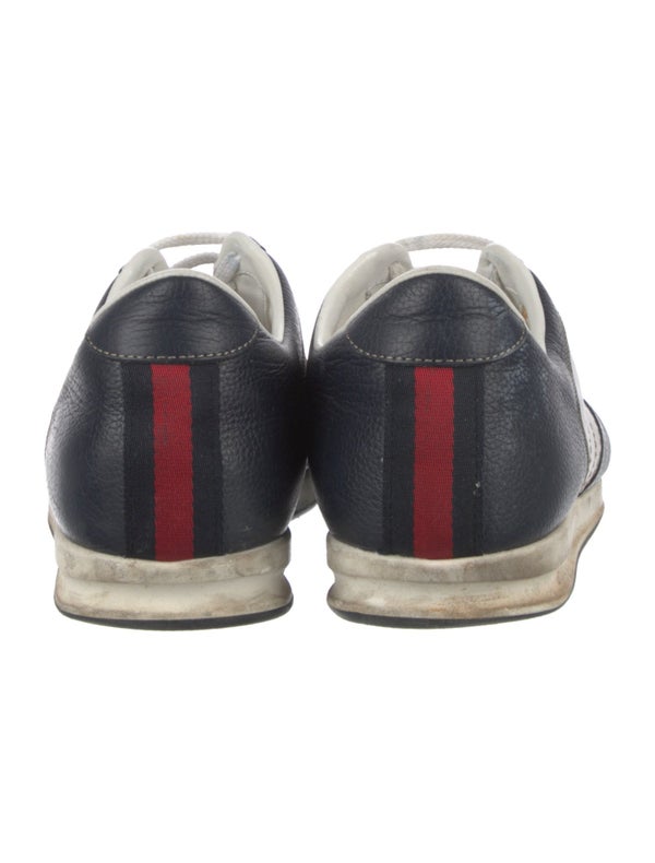 Gucci Leather Colorblock Pattern Sneakers