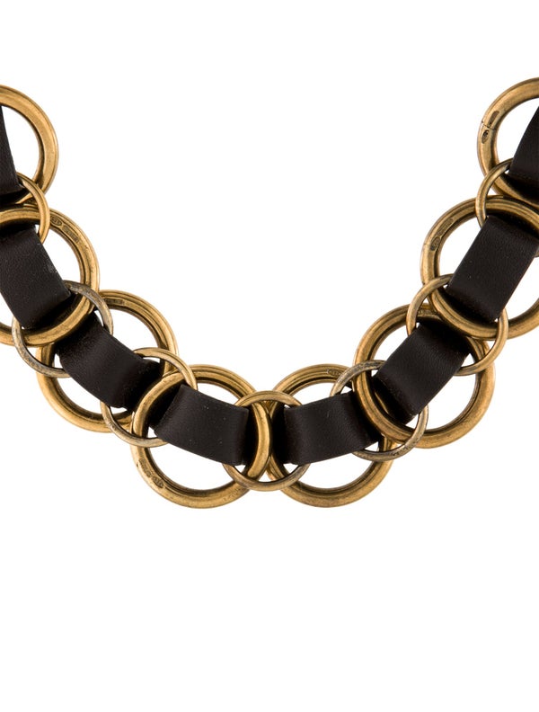Gucci Ring Leather Choker Necklace