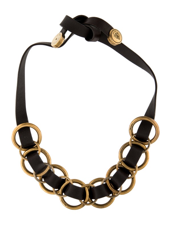 Gucci Ring Leather Choker Necklace