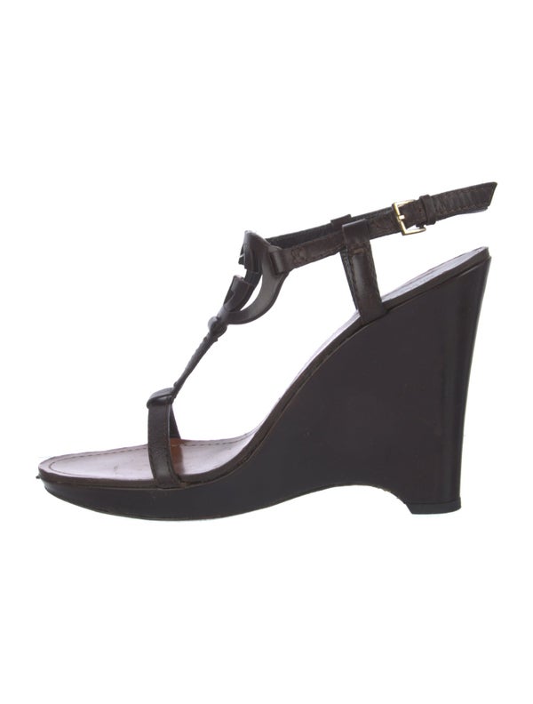 Gucci Vintage Interlocking G Logo T-Strap Sandals