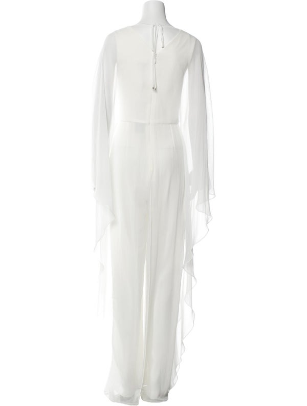 Halston Plunge Neckline Jumpsuit W/ Tags
