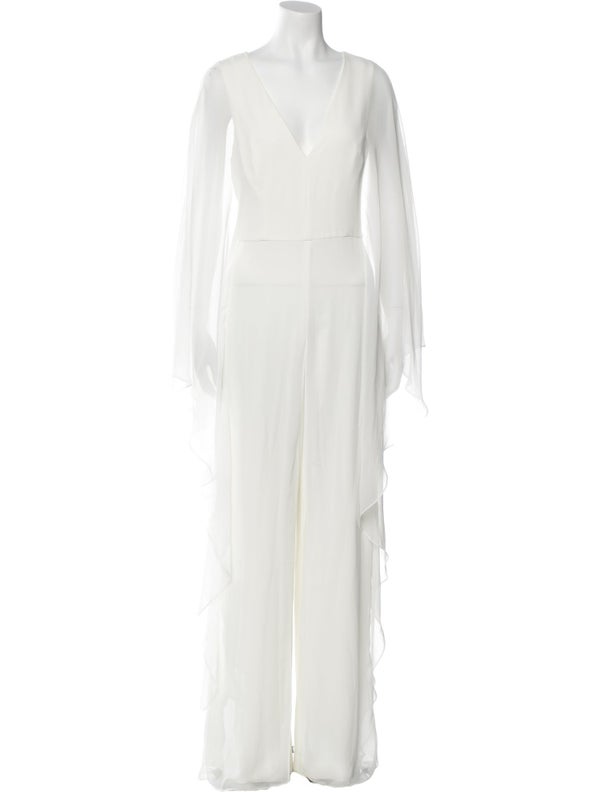 Halston Plunge Neckline Jumpsuit w/ Tags