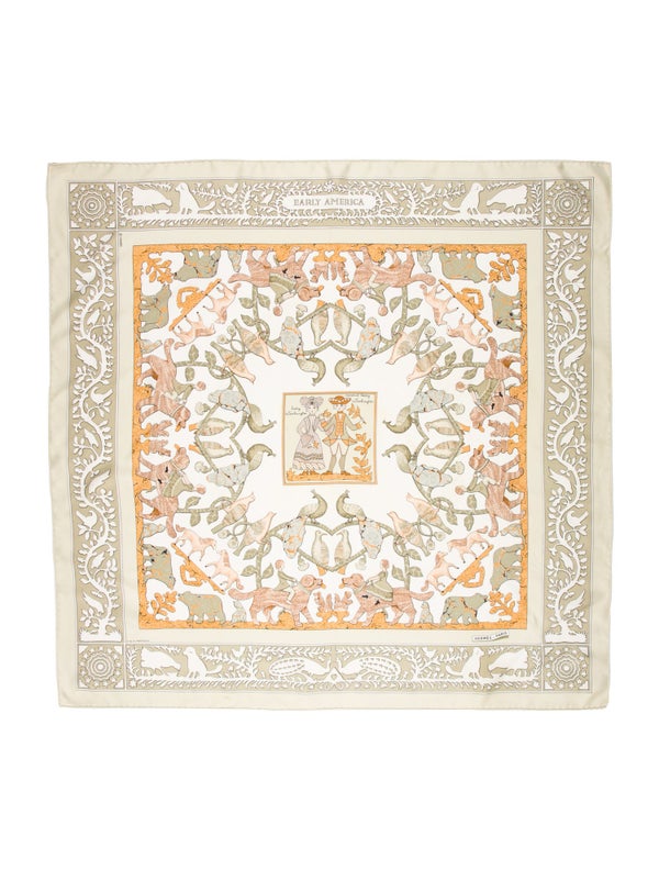 Hermès Early America Silk Scarf