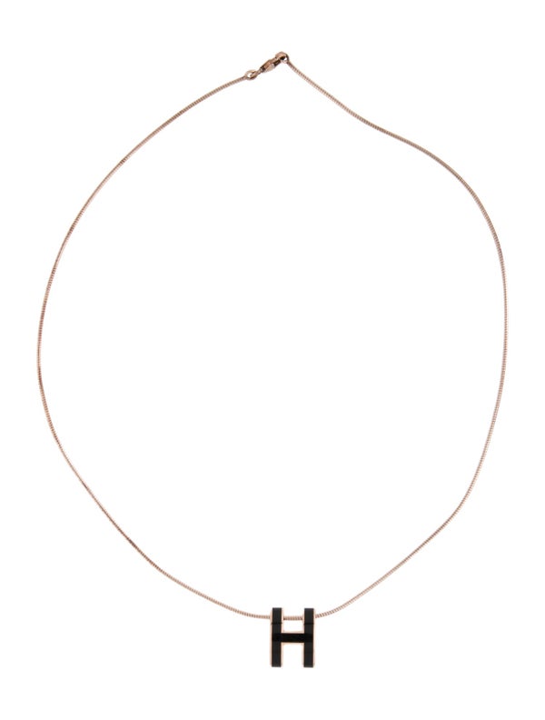 Hermès Enamel Pop H Pendant Necklace