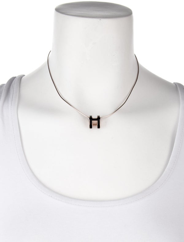 Hermès Enamel Pop H Pendant Necklace