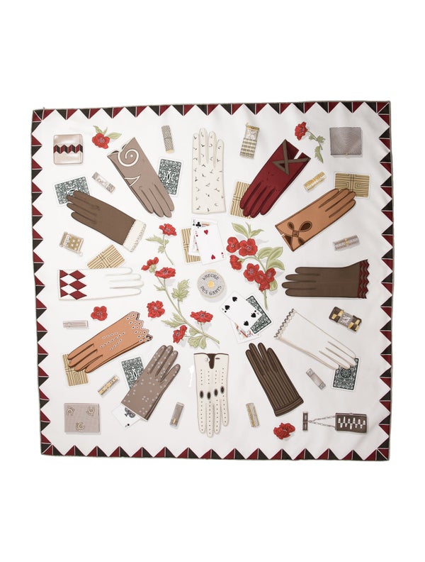 Hermès L'Heure des Gants Silk Scarf