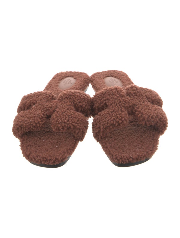 Hermès Oran Shearling Slides