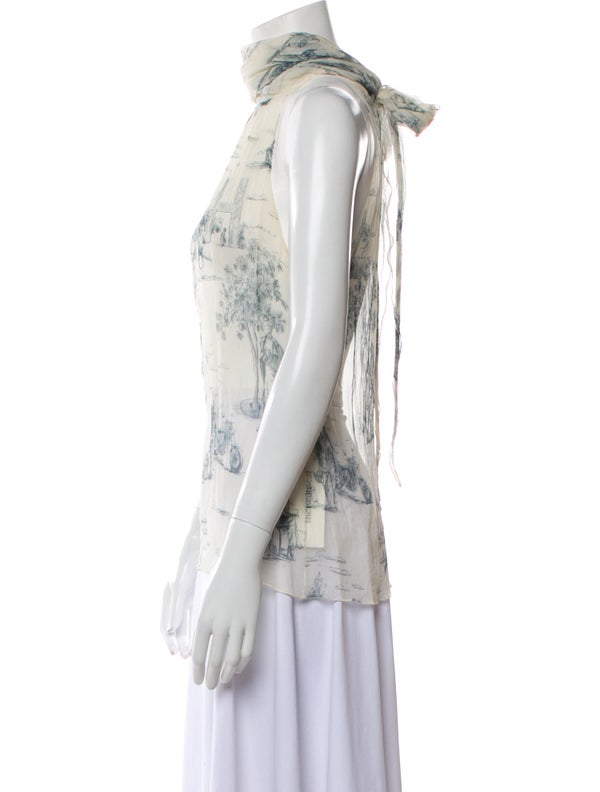 Hermès Silk Printed Blouse