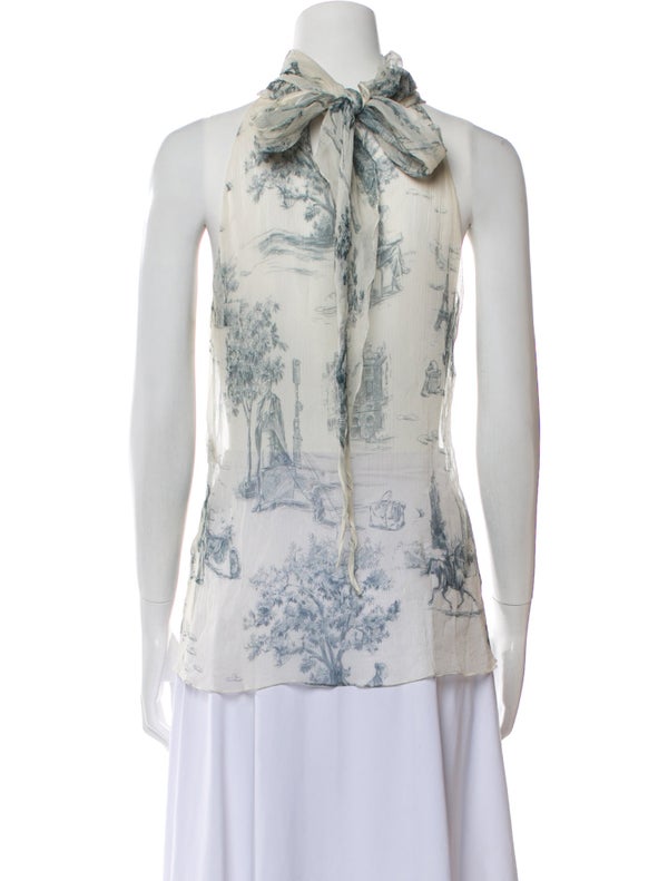 Hermès Silk Printed Blouse