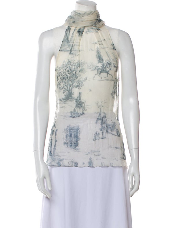 Hermès Silk Printed Blouse