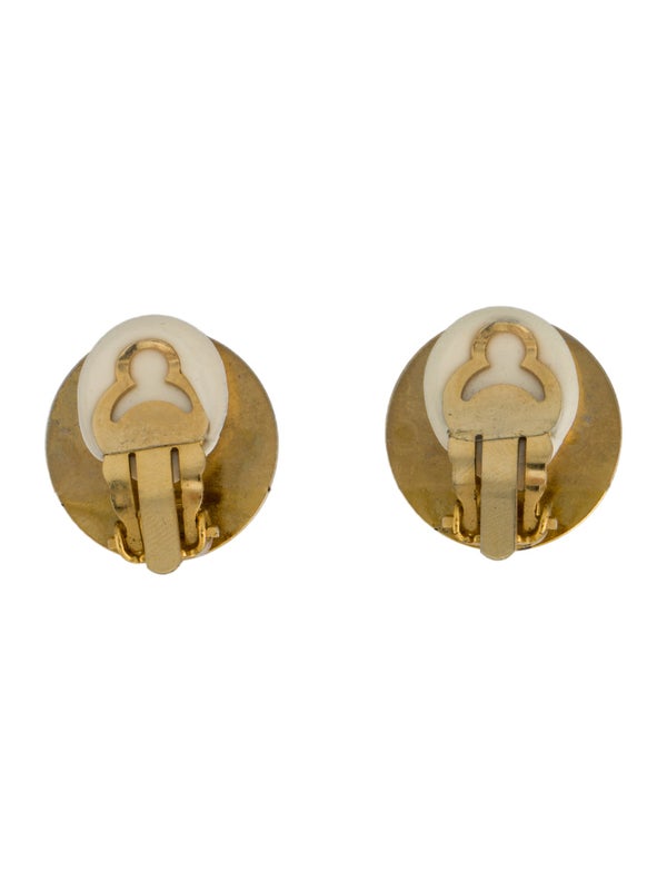 Hermès Vintage Clou De Selle Clip-On Earrings