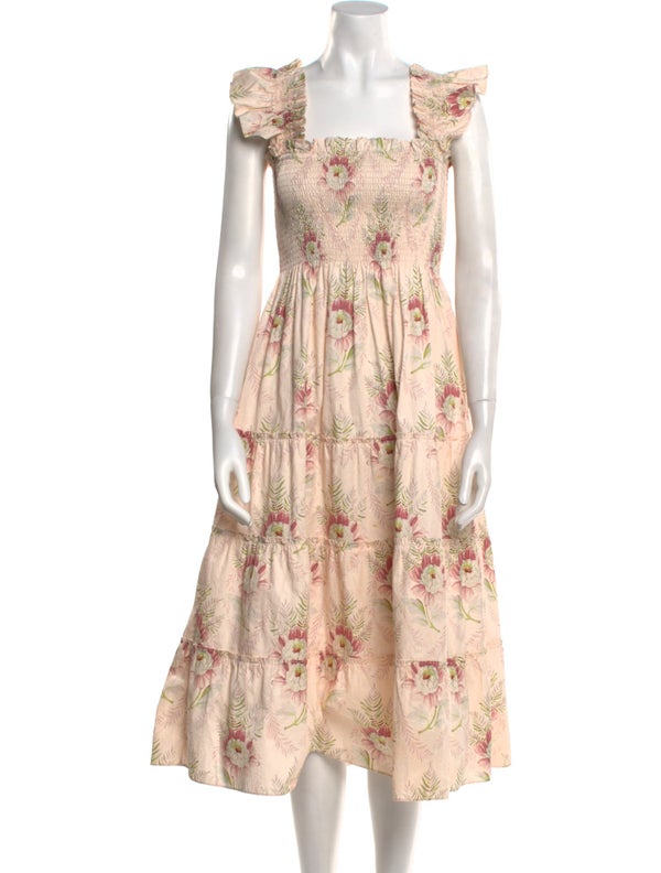 Hill House Home Floral Print Midi Length Dress