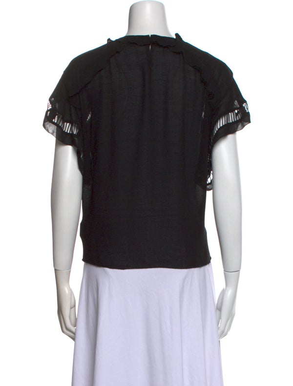 Iro Lace Pattern Crew Neck Blouse