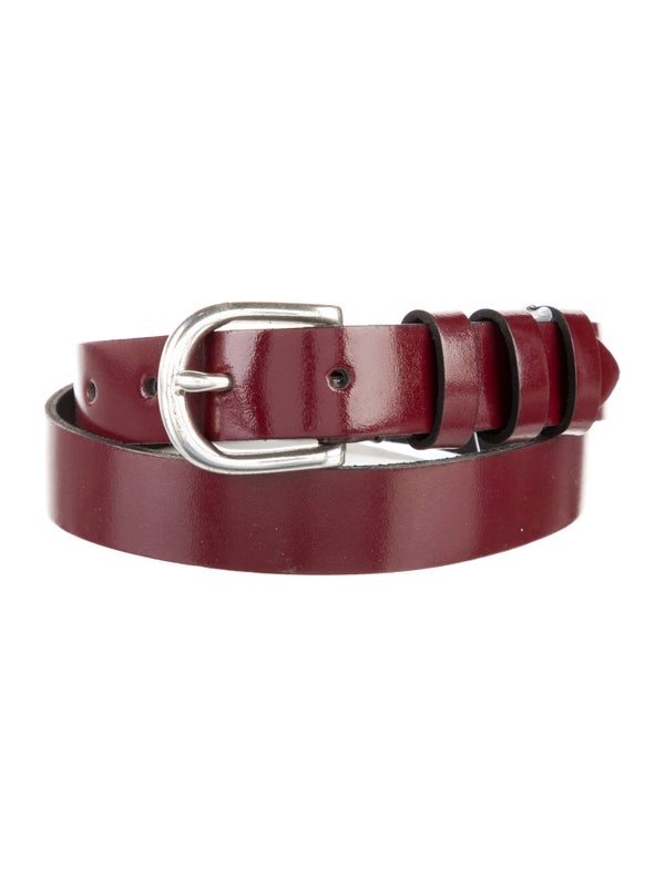 Iro Skinny Patent Leather Belt