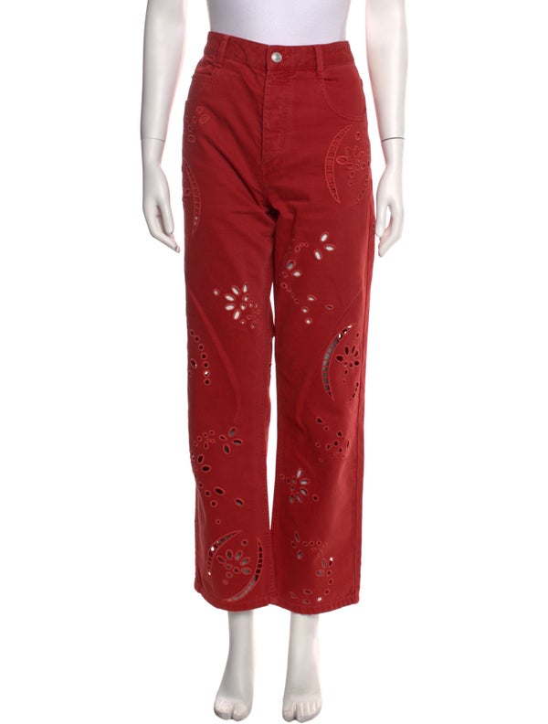 Isabel Marant Patterned Straight Leg Pants