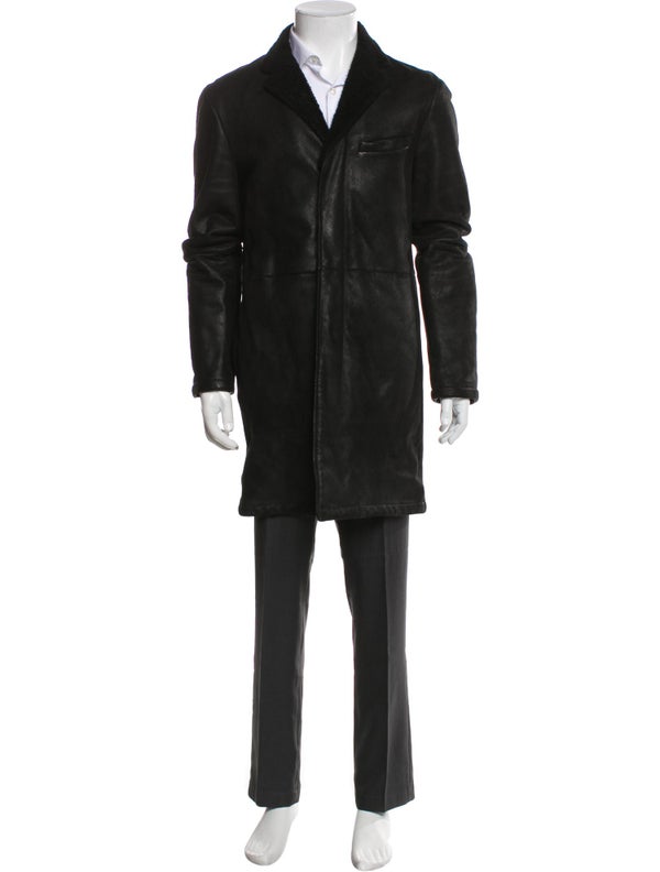 Jil Sander Leather Overcoat