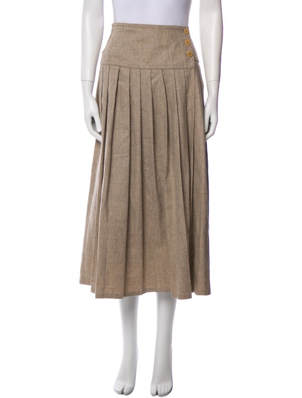 Jil Sander Virgin Wool Midi Length Skirt