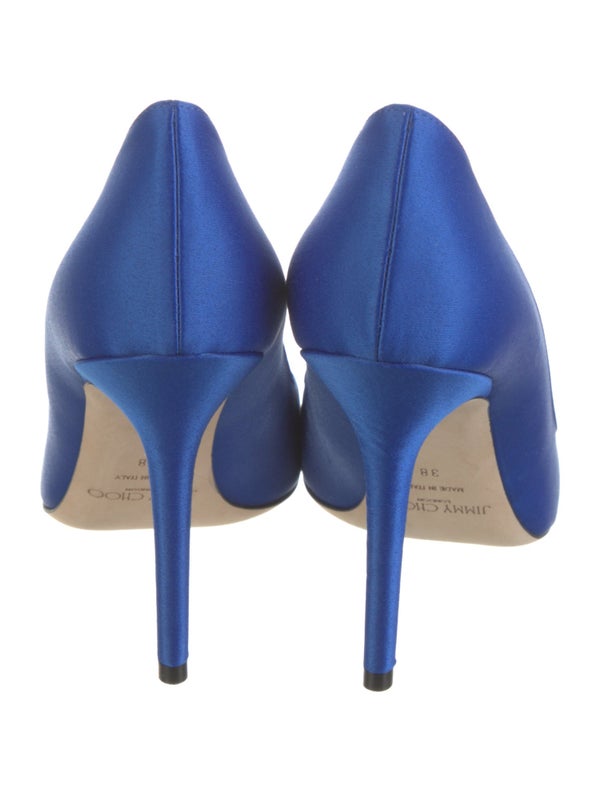 Jimmy Choo Satin Crystal Embellishments Pumps