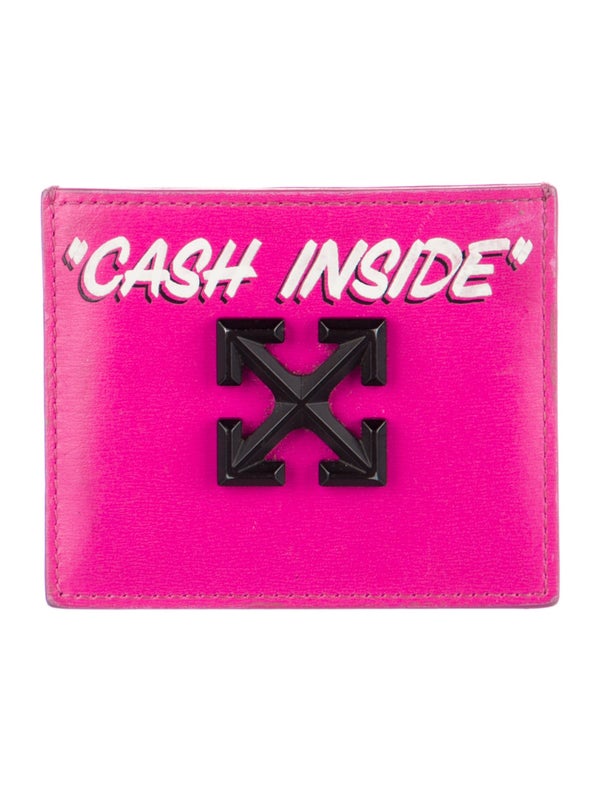 Off-White Jitney Simple Card Leather Compact Wallet