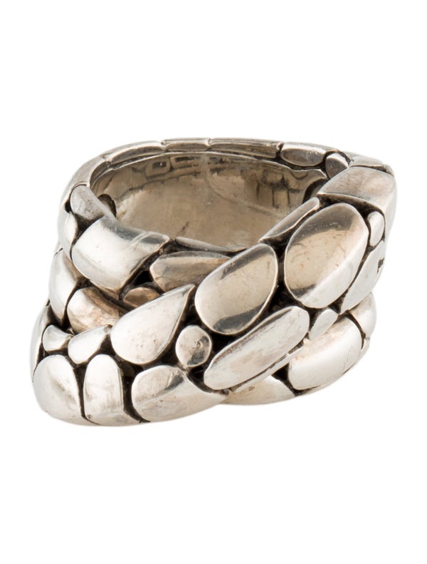 John Hardy Kali Pebble Crossover Ring