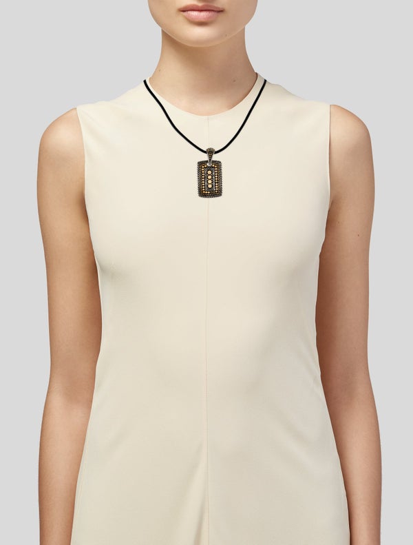 John Hardy Two-Tone Dot Tag Pendant Necklace