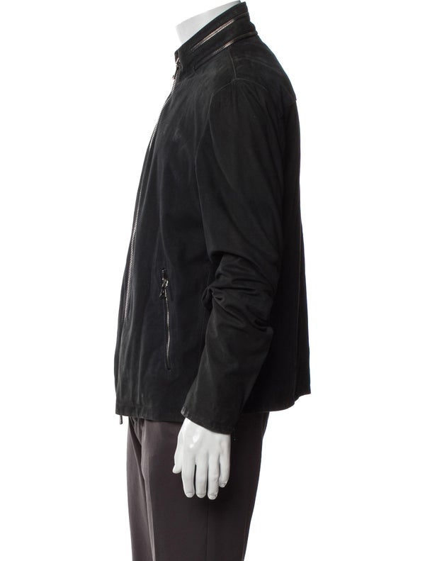 John Varvatos Suede Moto Jacket