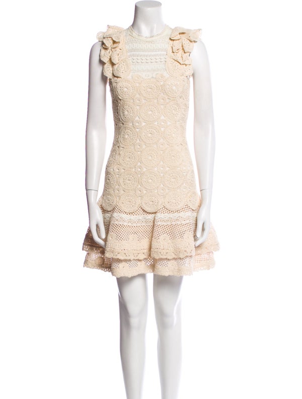 Jonathan Simkhai Lace Pattern Mini Dress