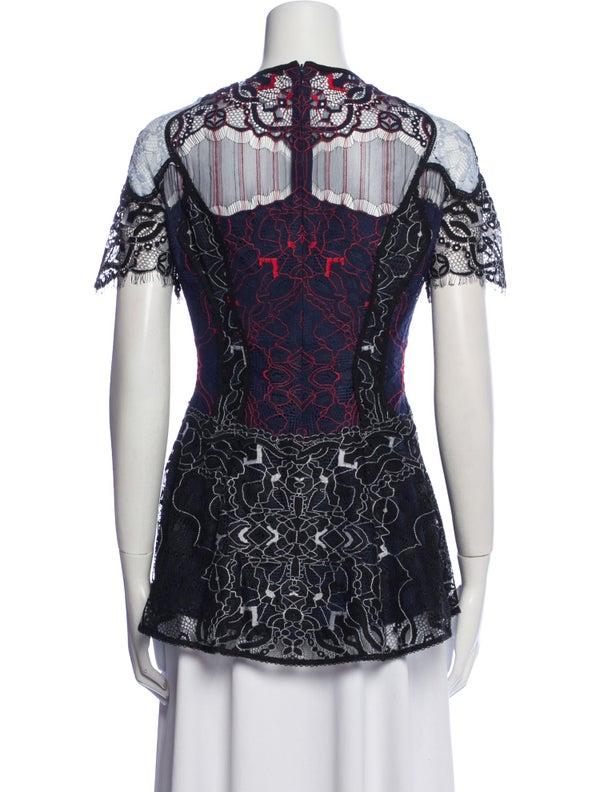 Jonathan Simkhai Nylon Lace Pattern Blouse