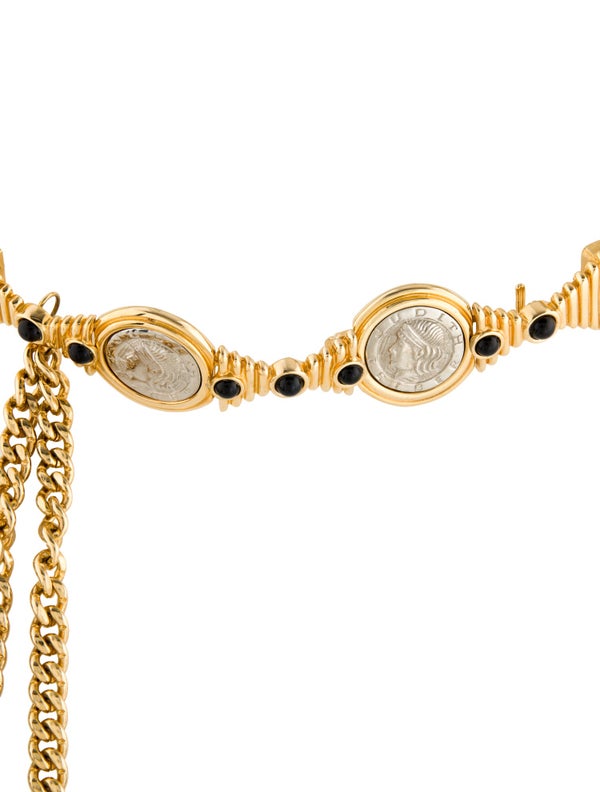 Judith Leiber Skinny Metal Chain-Link Belt