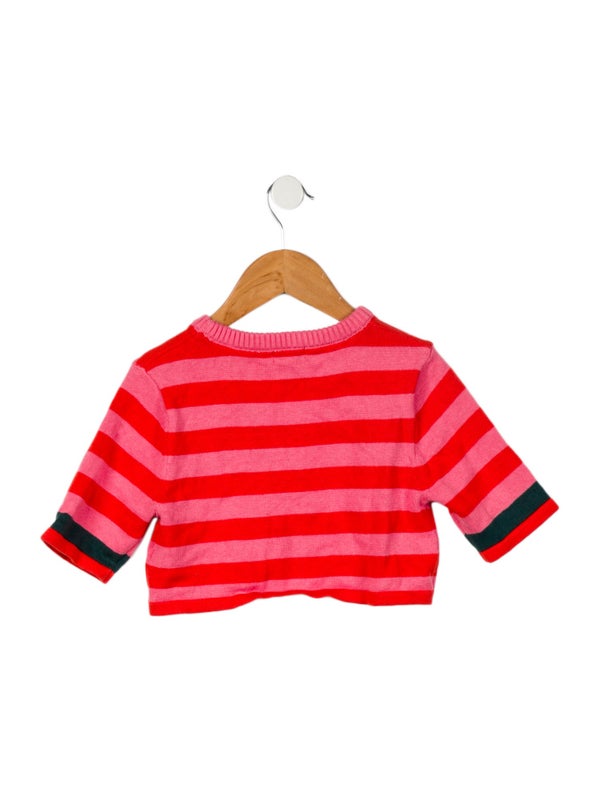 Kenzo Kids Girls' Striped Logo Woven Sweater
