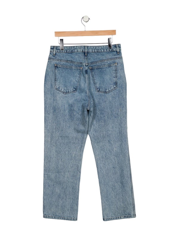 Khaite High-Rise Straight Leg Jeans