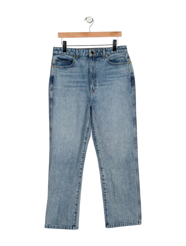 Khaite High-Rise Straight Leg Jeans