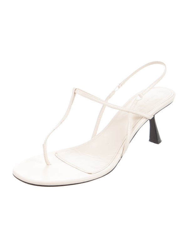 Khaite Leather Slingback Sandals