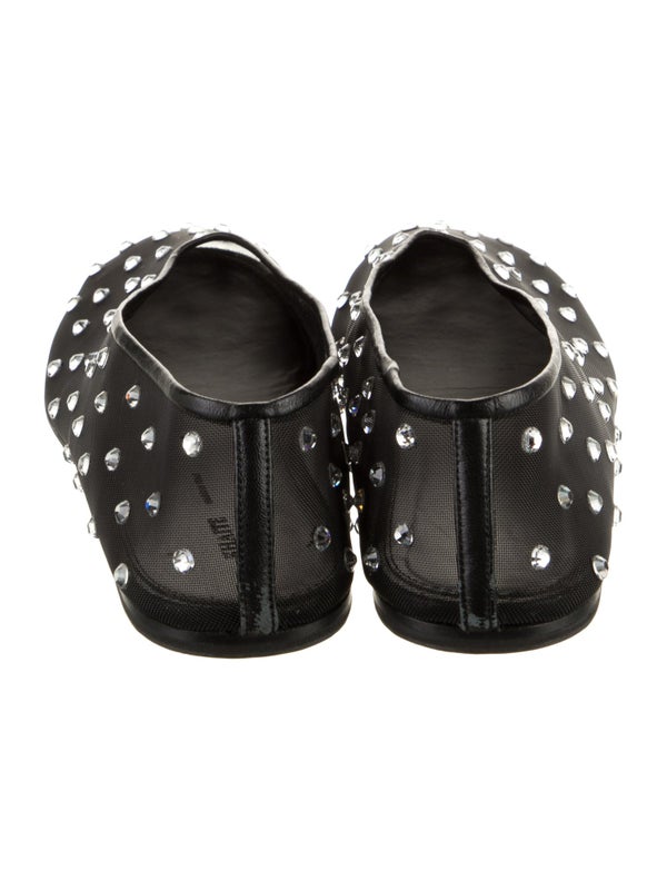 Khaite Mesh Crystal Embellishments Ballet Flats