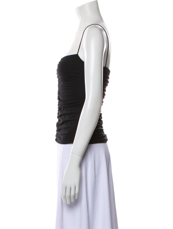 Khaite Square Neckline Sleeveless Crop Top