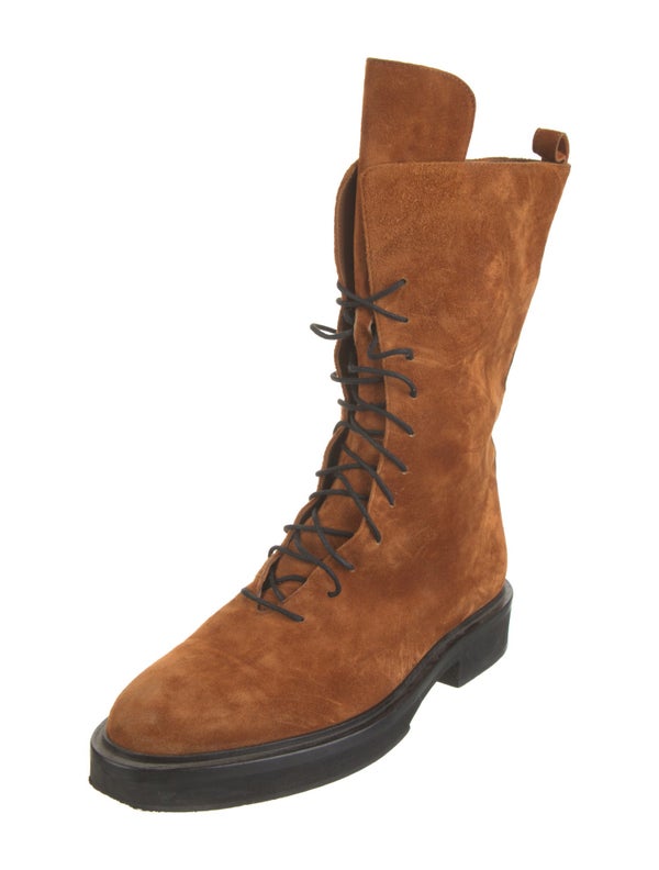 Khaite Suede Combat Boots