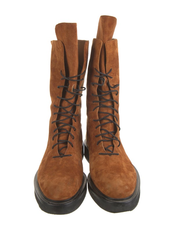 Khaite Suede Combat Boots