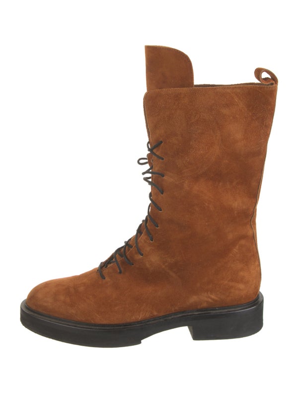 Khaite Suede Combat Boots