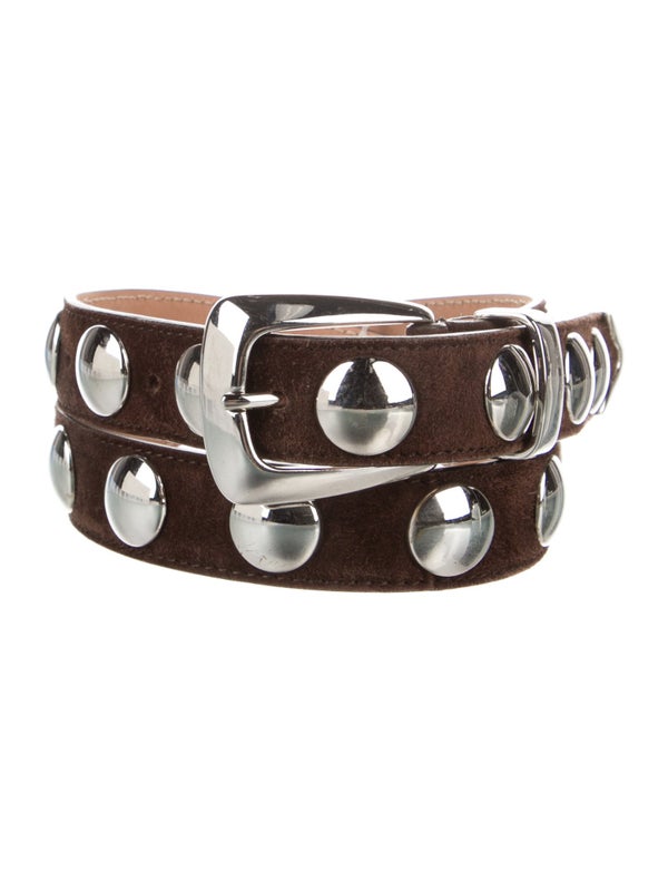 Khaite Suede Studded Accents Belt