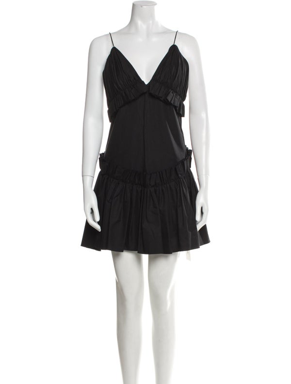 Khaite V-Neck Mini Dress