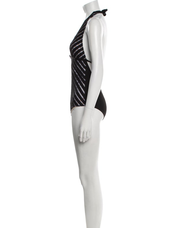 La Perla Striped Cutout Accent One-Piece