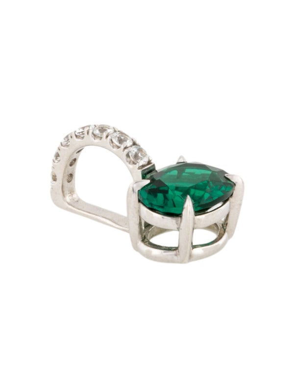 Dorsey Lab-Grown Emerald & Sapphire East-West Pendant