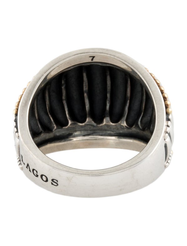 Lagos Two-Tone Fluted Dome Ring