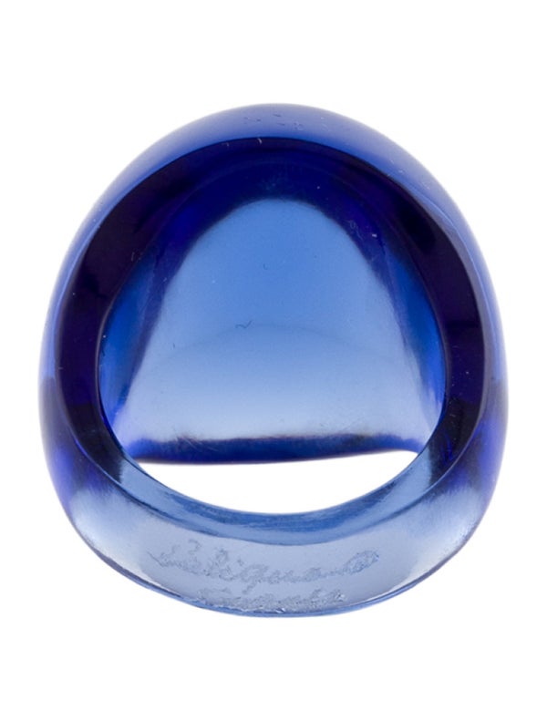 Lalique Glass Dome Cocktail Ring